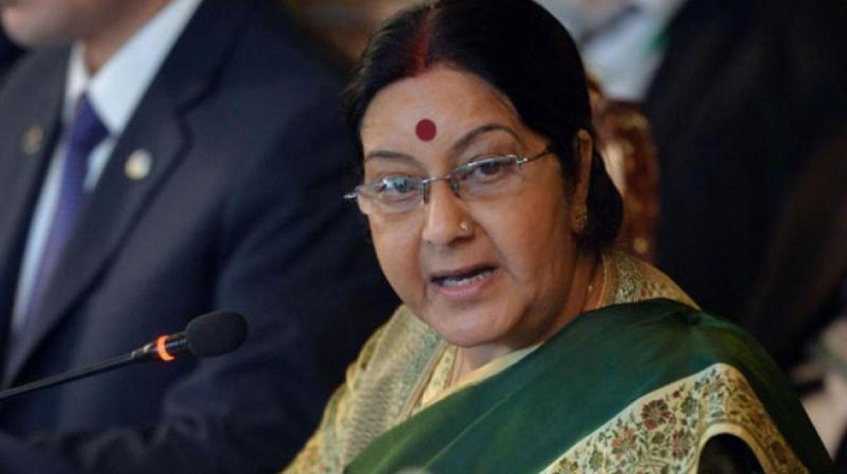 Sushma Swaraj urged to save 29 Telangana workers held captive in Saudi